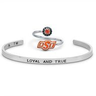 Gift Set-Love Oklahoma State Ring and Loyal and True Bangle