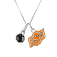 Oklahoma State OSU Logo Crystal Necklace