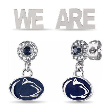 Penn State Lion Paw Necklace and Earring Set