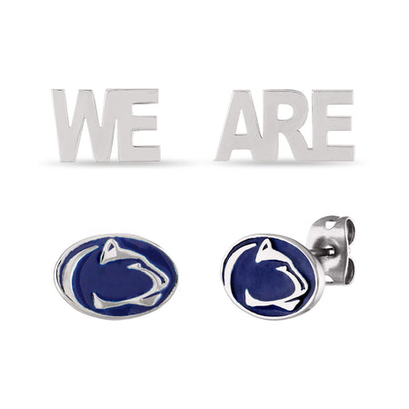 Penn State Navy Paw Crystal Necklace