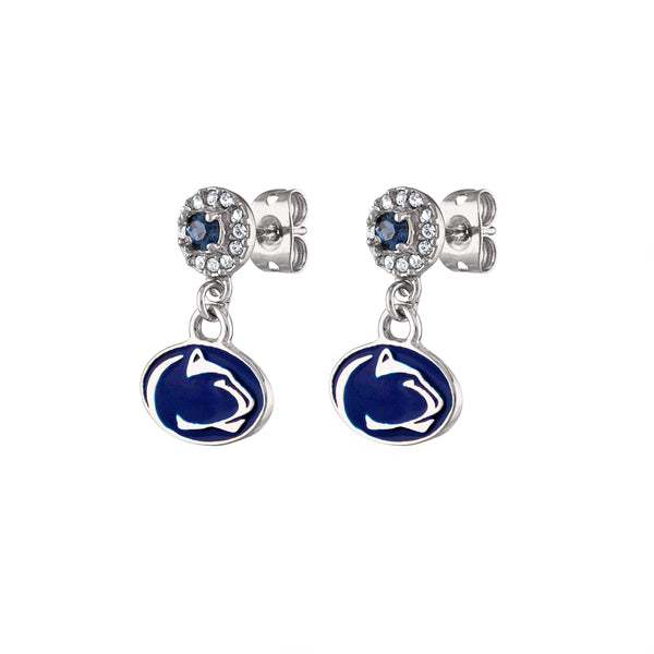 Penn State Nittany Lion Drop Earring and Necklace Set