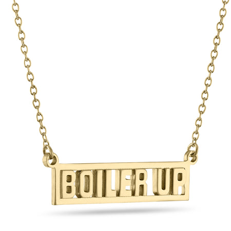 Iowa HAWKEYES Gold Plated Script Bar Necklace