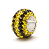 University of Iowa Hawkeye Bracelet Jewelry - Black and Gold Charm Bracelet