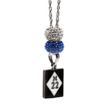 Michigan M-22 Blue and Clear Pendant Necklace