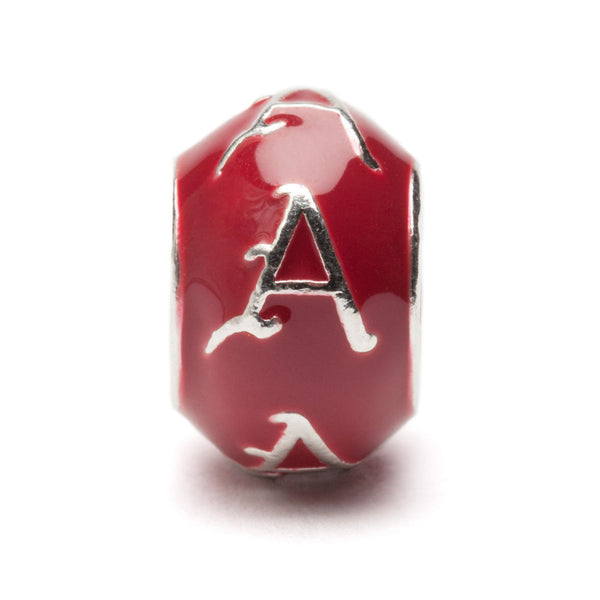 Arkansas White + Cardinal 2-Pc Logo Bead Charm Set