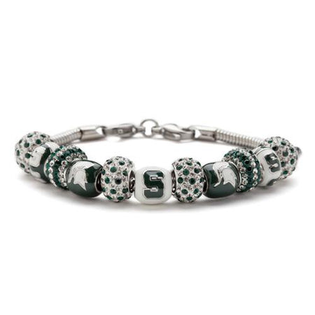 MSU Spartans Charm Bracelet