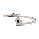 MSU Stainless Steel S Bangle Bracelet