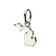 State of Michigan Charm Pendant - Stainless Steel