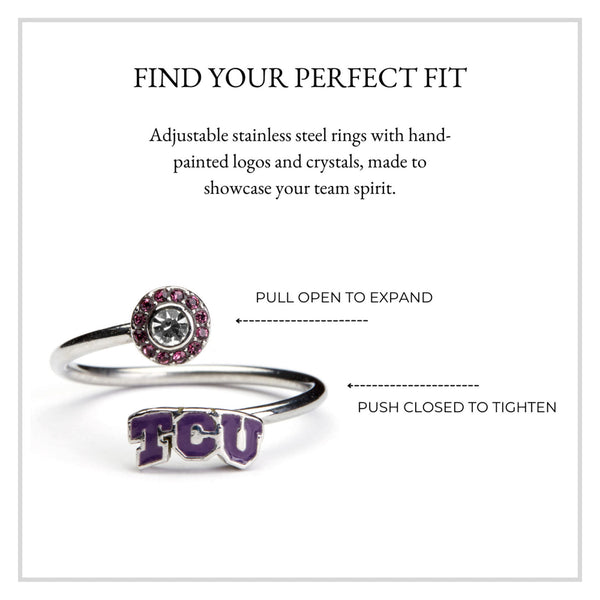 TCU Stud Earrings + Ring Set