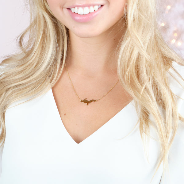 Michigan UP Necklace - Gold