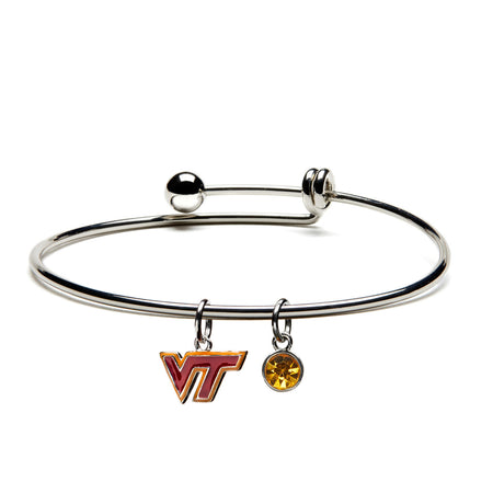 West Virginia Dangle Bangle Bracelet