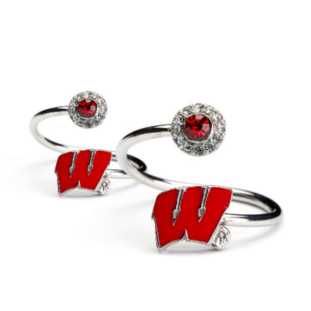 Wisconsin Badger Mascot Charm Set of Two 