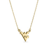 WVU Flying WV Gold Plated Necklace