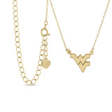 WVU Gold Plated Drop Earrings and Necklace Set