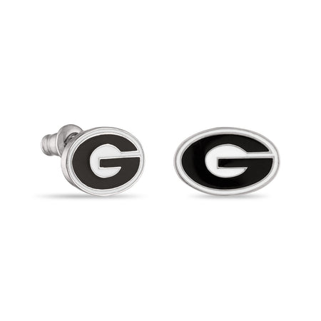 Georgia Metal G Logo Crystal Drop Earrings